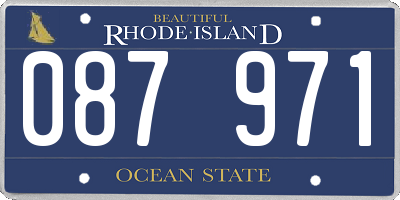 RI license plate 087971