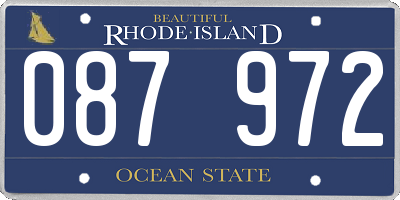 RI license plate 087972