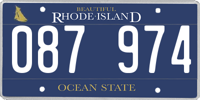 RI license plate 087974