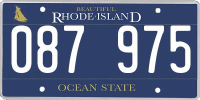 RI license plate 087975