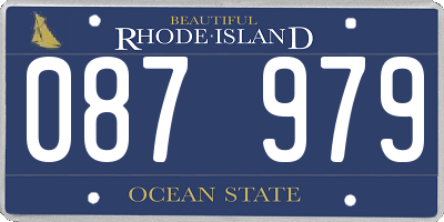 RI license plate 087979
