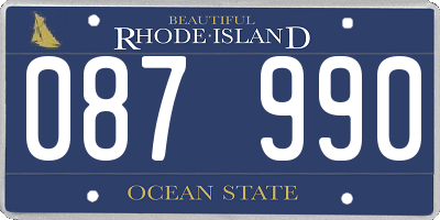 RI license plate 087990