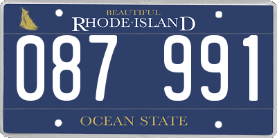 RI license plate 087991