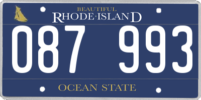 RI license plate 087993