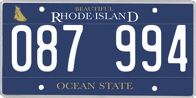 RI license plate 087994