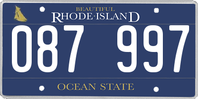 RI license plate 087997