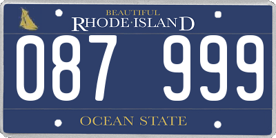 RI license plate 087999
