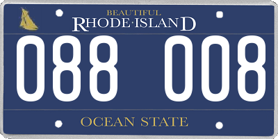 RI license plate 088008