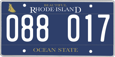 RI license plate 088017
