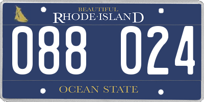 RI license plate 088024