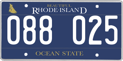 RI license plate 088025