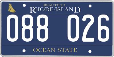 RI license plate 088026