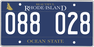 RI license plate 088028