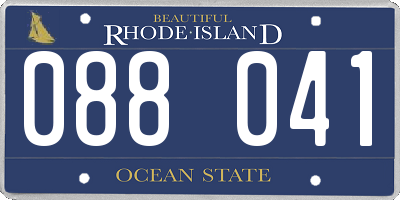 RI license plate 088041