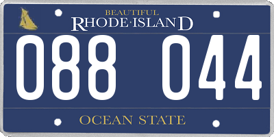 RI license plate 088044