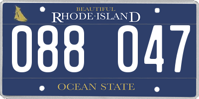 RI license plate 088047