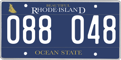 RI license plate 088048
