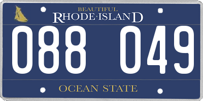 RI license plate 088049