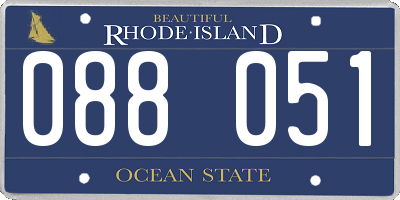 RI license plate 088051