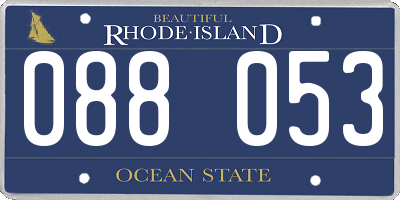 RI license plate 088053