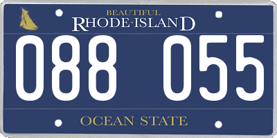 RI license plate 088055