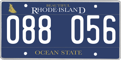 RI license plate 088056