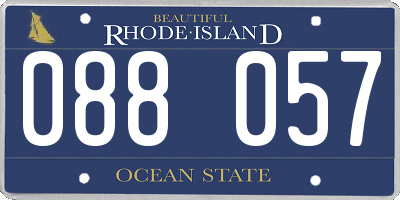 RI license plate 088057