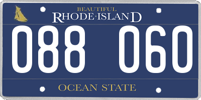 RI license plate 088060