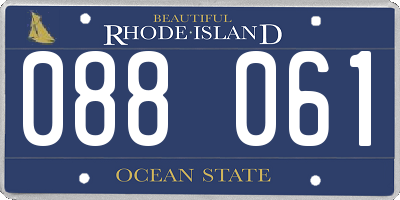 RI license plate 088061