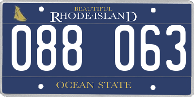 RI license plate 088063