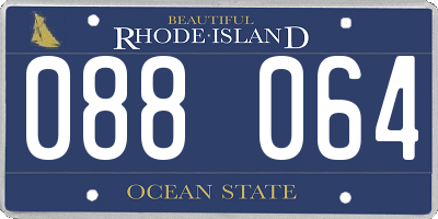 RI license plate 088064