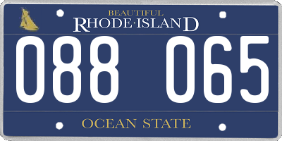 RI license plate 088065