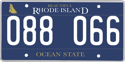 RI license plate 088066
