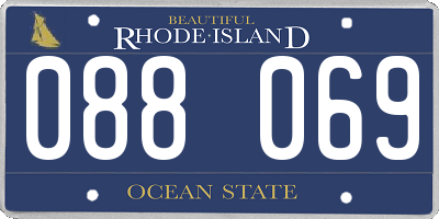 RI license plate 088069