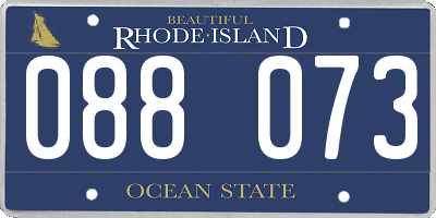 RI license plate 088073