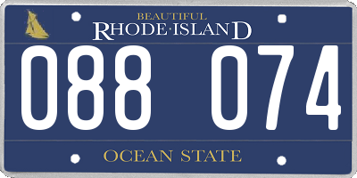 RI license plate 088074