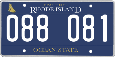 RI license plate 088081