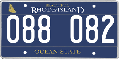 RI license plate 088082