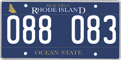 RI license plate 088083