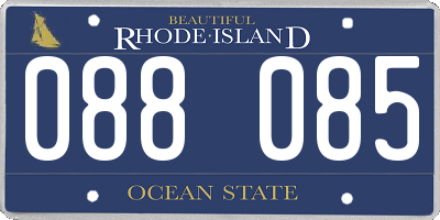 RI license plate 088085