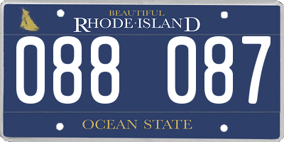 RI license plate 088087