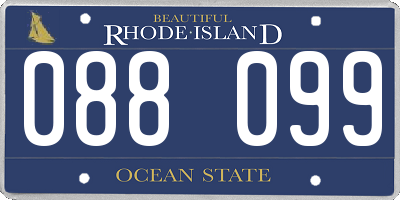 RI license plate 088099