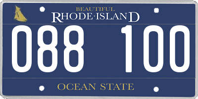 RI license plate 088100