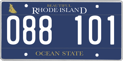 RI license plate 088101