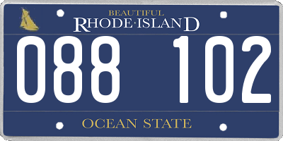 RI license plate 088102
