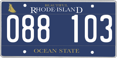 RI license plate 088103