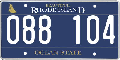 RI license plate 088104