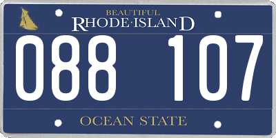 RI license plate 088107