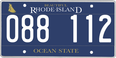 RI license plate 088112