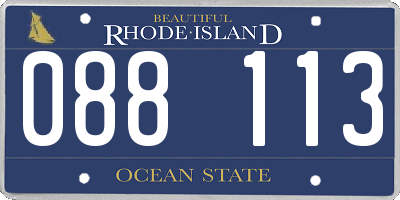 RI license plate 088113
